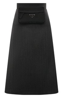 Шерстяная юбка Prada