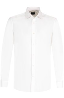 Хлопковая сорочка с воротником кент Ermenegildo Zegna