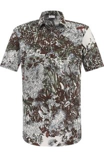 Хлопковая рубашка с принтом Brioni