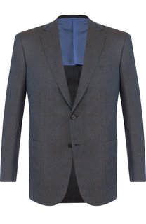 Однобортный пиджак из смеси шерсти и льна с шелком Brioni