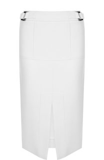 Однотонная шерстяная юбка с разрезом Tom Ford