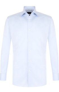 Хлопковая сорочка с воротником акула Ermenegildo Zegna