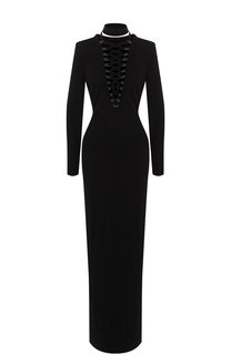 Приталенное платье-макси со шнуровкой Tom Ford