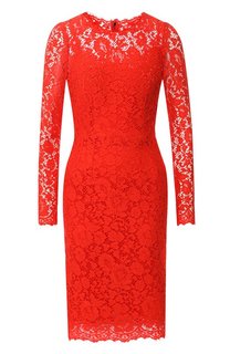 Кружевное платье с круглым вырезом Dolce & Gabbana