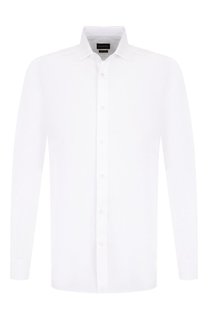 Хлопковая сорочка с воротником кент Ermenegildo Zegna