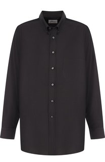 Хлопковая рубашка с воротником button down Brioni