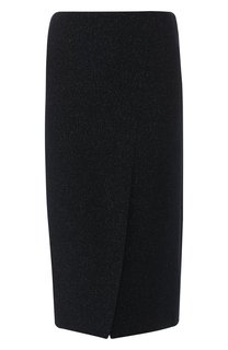 Шерстяная юбка с высоким разрезом Giorgio Armani