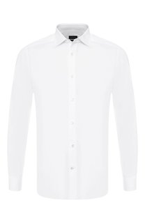 Хлопковая сорочка с воротником кент Ermenegildo Zegna