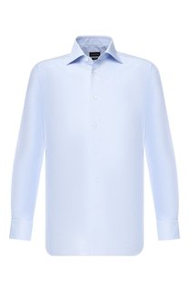 Хлопковая сорочка с воротником кент Ermenegildo Zegna