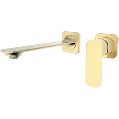 Смеситель для раковины AQUAme Monza встраиваемый, шлифованное золото (AQM6315BG)