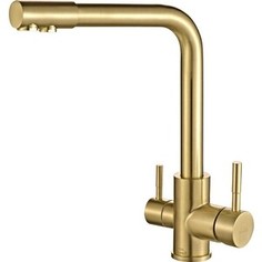 Смеситель для кухни ZorG Steel Hammer с подключением фильтра, бронза (SH 801 INOX BRONZE PVD)