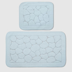 Набор ковриков для ванны Retro textil Stone голубой 2 шт