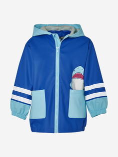 Непромокаемая детская куртка без подклада "Акула" Playshoes, Синий