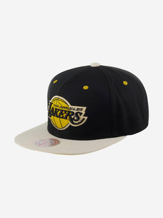 Бейсболка с прямым козырьком MITCHELL NESS 6HSSMM21133-LALBLCK Los Angeles Lakers NBA (черный), Черный Mitchell&Ness