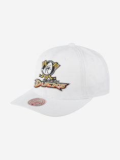 Бейсболка MITCHELL NESS HHSS5758-ADUYYPPPWHIT Anaheim Ducks NHL (белый), Белый Mitchell&Ness