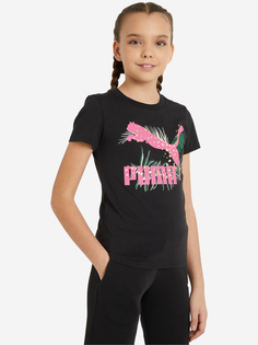 Футболка для девочек PUMA Classics Vacay Queen Graphic, Черный