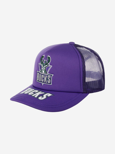Бейсболка с сеточкой MITCHELL NESS 5HSSSH22020-MBUPURP Milwaukee Bucks MLB (фиолетовый), Фиолетовый Mitchell&Ness