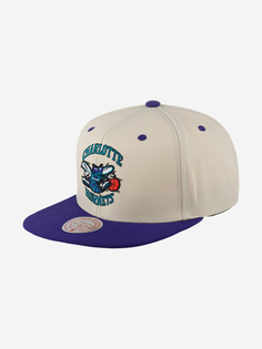 Бейсболка с прямым козырьком MITCHELL NESS 6HSSLD21077-CHOOFWH Charlotte Hornets NBA (белый), Белый Mitchell&Ness