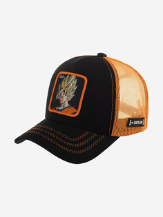 Бейсболка с сеточкой CAPSLAB CL/DBZ/1/GO3 Dragon Ball Goku Saiyan (черный), Черный Capslab®