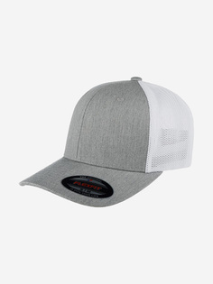 Бейсболка с сеточкой FLEXFIT 6511M (серый), Серый
