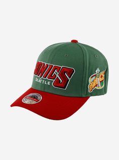 Бейсболка MITCHELL NESS HHSS4781-SSUYYPPPGREN Seattle Supersonics NBA (зеленый), Зеленый Mitchell&Ness