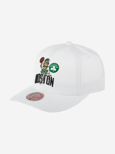 Бейсболка MITCHELL NESS HHSS5717-BCEYYPPPWHIT Boston Celtics NBA (белый), Белый Mitchell&Ness