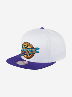 Бейсболка с прямым козырьком MITCHELL NESS 6HSSSH21294-UJAWHPR Utah Jazz NBA (белый), Белый Mitchell&Ness