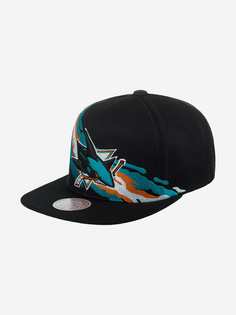Бейсболка с прямым козырьком MITCHELL NESS 6HSSSH22087-SJSBLCK San Jose Sharks NHL (черный), Черный Mitchell&Ness