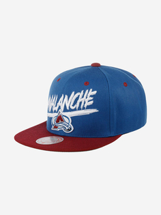 Бейсболка с прямым козырьком MITCHELL NESS HHSS5735-CAVYYPPPBLUE Colorado Avalanche NHL (синий), Синий Mitchell&Ness