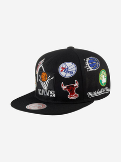 Бейсболка с прямым козырьком MITCHELL NESS HMUS5137-NBAYYPPPBLCK NBA NBA (черный), Черный Mitchell&Ness