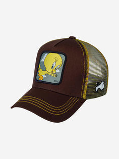 Бейсболка с сеточкой CAPSLAB CL/LOO2/1/TIT1 Looney Tunes Tweety Pie (коричневый), Коричневый Capslab®