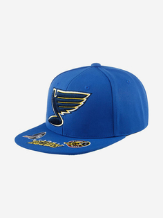 Бейсболка с прямым козырьком MITCHELL NESS 6HSSSH22089-SLUBLUE St Louis Blues NHL (синий), Синий Mitchell&Ness