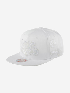 Бейсболка с прямым козырьком MITCHELL NESS HHSS2995-CHOYYPPPWHIT Charlotte Hornets NBA (белый), Белый Mitchell&Ness