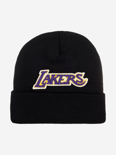 Шапка с отворотом MITCHELL NESS KTCFFH21HW008-LALBLCK Los Angeles Lakers NBA (черный), Черный Mitchell&Ness