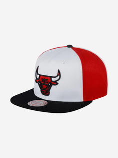 Бейсболка с прямым козырьком MITCHELL NESS 6HSSSH21298-CBUWHBK Chicago Bulls NBA (белый), Белый Mitchell&Ness