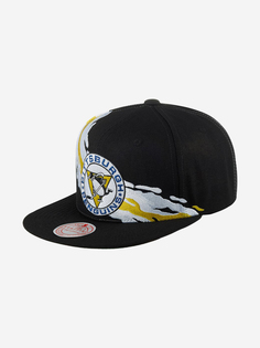 Бейсболка с прямым козырьком MITCHELL NESS 6HSSSH22087-PPEBLCK Pittsburgh Penguins NHL (черный), Черный Mitchell&Ness