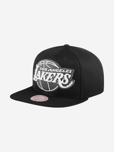 Бейсболка с прямым козырьком MITCHELL NESS 6HSSJS19099-LALBLCK Los Angeles Lakers NBA (черный), Черный Mitchell&Ness