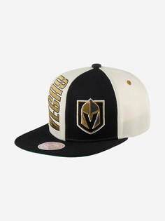 Бейсболка с прямым козырьком MITCHELL NESS HHSS5371-VGKYYPPPOFWH Vegas Golden Knights NHL (черный), Черный Mitchell&Ness