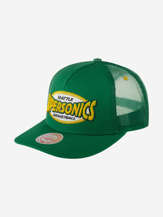 Бейсболка с сеточкой MITCHELL NESS HHSS5461-SSUYYPPPGREN Seattle Supersonics NBA (зеленый), Зеленый Mitchell&Ness