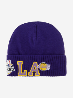 Шапка с отворотом MITCHELL NESS KTCFMM21153-LALPURP Los Angeles Lakers NBA (фиолетовый), Фиолетовый Mitchell&Ness