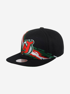 Бейсболка с прямым козырьком MITCHELL NESS 6HSSSH22087-NJDBLCK New Jersey Devils NHL (черный), Черный Mitchell&Ness