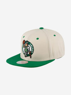 Бейсболка с прямым козырьком MITCHELL NESS 6HSSLD21078-BCEOFWH Boston Celtics NBA (белый), Белый Mitchell&Ness