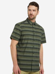 Рубашка с коротким рукавом мужская Arcteryx Brohm Striped, Зеленый