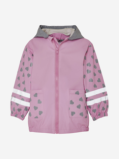 Непромокаемая куртка без подклада "Кошечка" для девочки Playshoes, Розовый