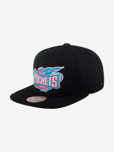 Бейсболка с прямым козырьком MITCHELL NESS HHSS5471-HROYYPPPBLCK Houston Rockets NBA (черный), Черный Mitchell&Ness