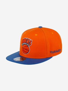 Бейсболка с прямым козырьком MITCHELL NESS 6HSFSH21302-NYKORRY New York Knicks NBA (оранжевый), Оранжевый Mitchell&Ness