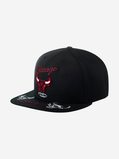 Бейсболка с прямым козырьком MITCHELL NESS HHSS2997-CBUYYPPPBLCK Chicago Bulls NBA (черный), Черный Mitchell&Ness