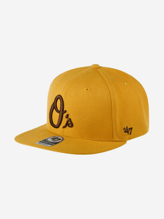 Бейсболка с прямым козырьком 47 BRAND B-NSHOT03WBP Baltimore Orioles MLB (желтый), Желтый