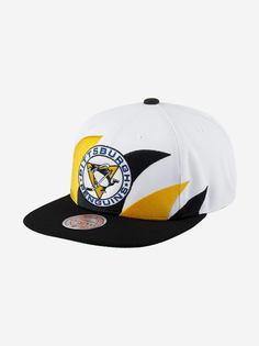 Бейсболка с прямым козырьком MITCHELL NESS 6HSSSH22088-PPEWHIT Pittsburgh Penguins NHL (белый), Белый Mitchell&Ness