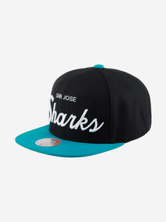 Бейсболка с прямым козырьком MITCHELL NESS 6HSSSH22086-SJSBLCK San Jose Sharks NHL (черный), Черный Mitchell&Ness